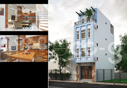 Thiết kế nhà liên kế, Nhà lô 4 tầng đep